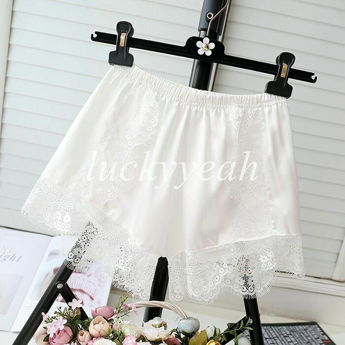 HOT Ladies Satin French Knickers Trim Liner Shorts Sleepwear Nightwear Pantie NE