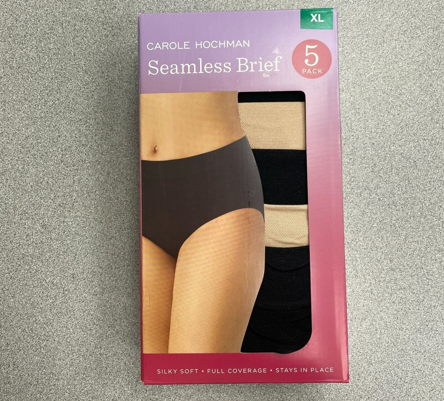 NWT Carole Hochman Women’s XL Seamless Brief 5-Pack Silky Soft J1869
