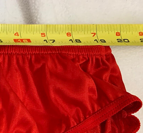 Nwot 100% Nylon Red brief panties XL With Nylon Satin Gusset