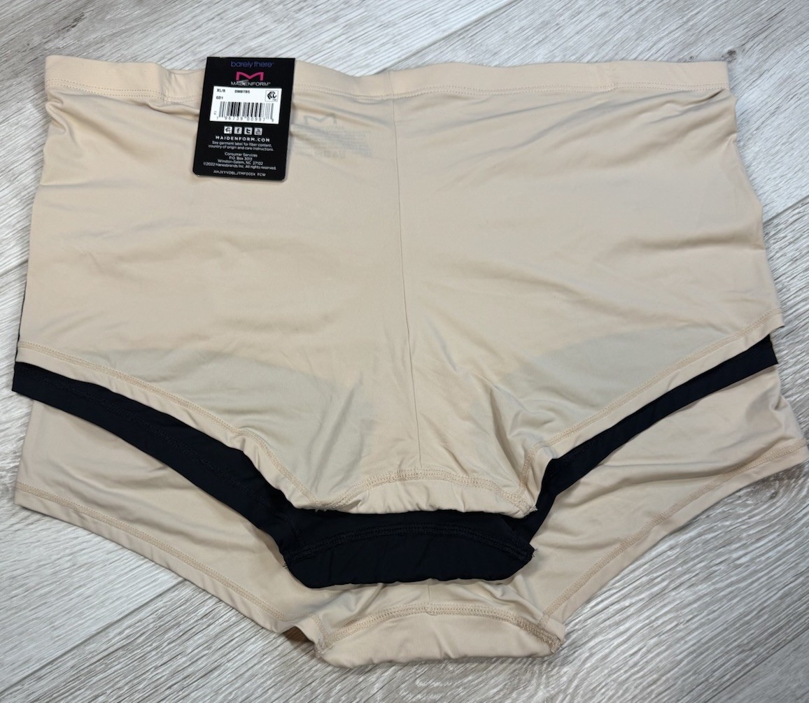 MAIDENFORM Womens 3-Pair BARELY THERE Boyshort Underwear Panties Nylon Size XL 8