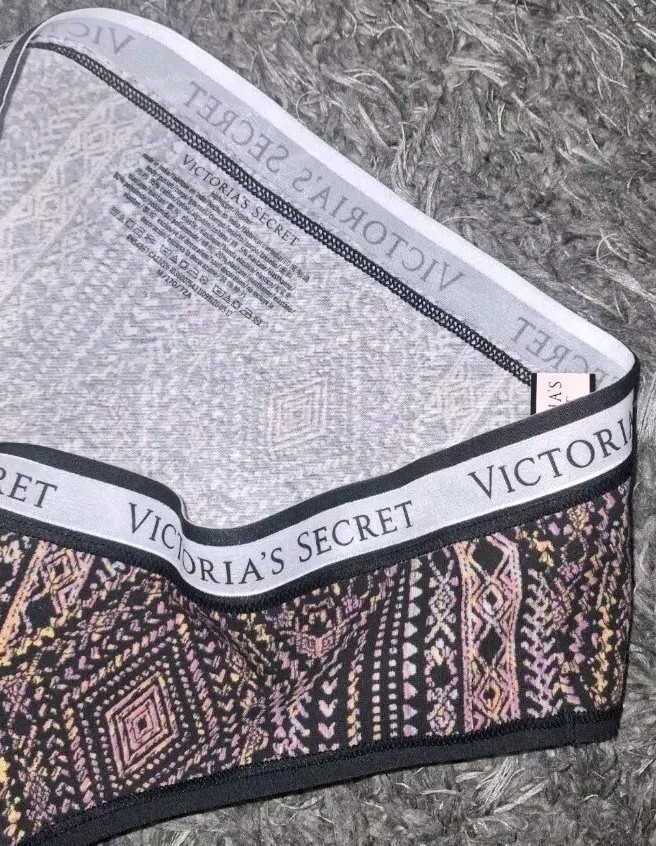 NeW Vs Older Style Soft logo hiphugger Panty Size Medium Aztec/geo Print