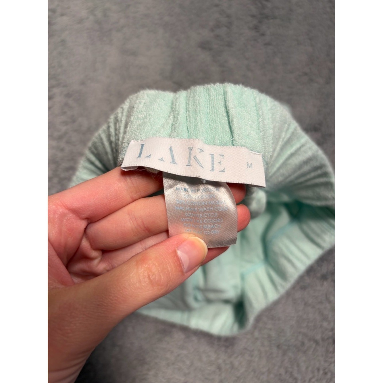 Lake Light Mint Terry Cloth Lounge pajama Shorts medium