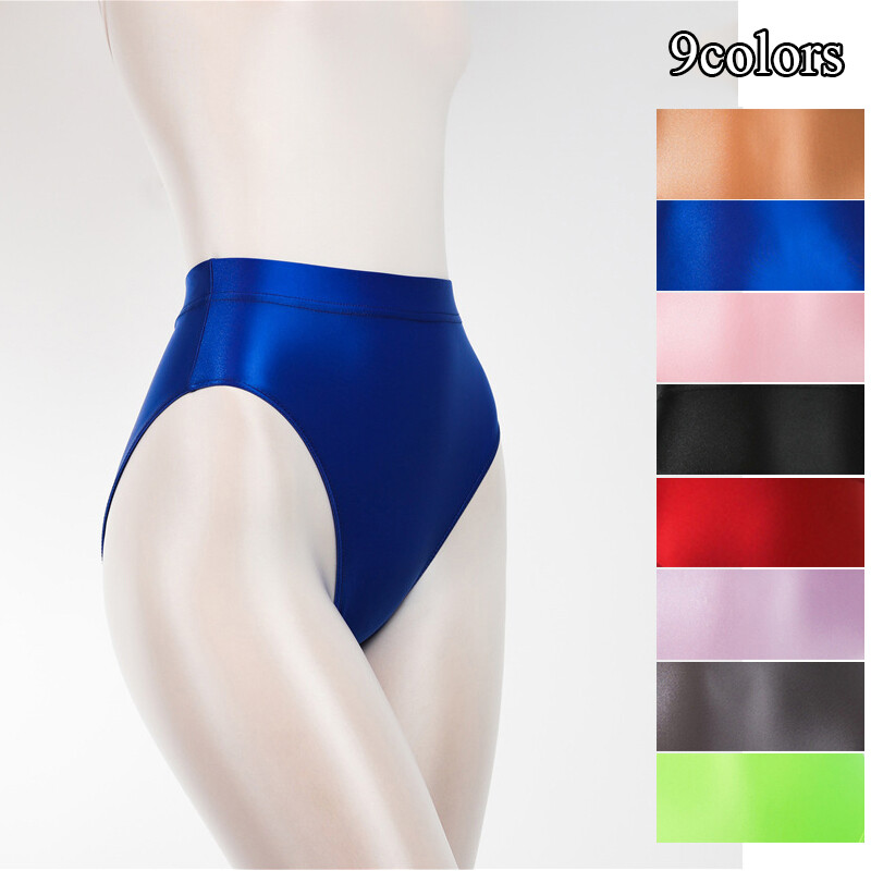 Womens Silky Shiny Satin Glossy Wet Look Knickers Briefs Underwear Panties