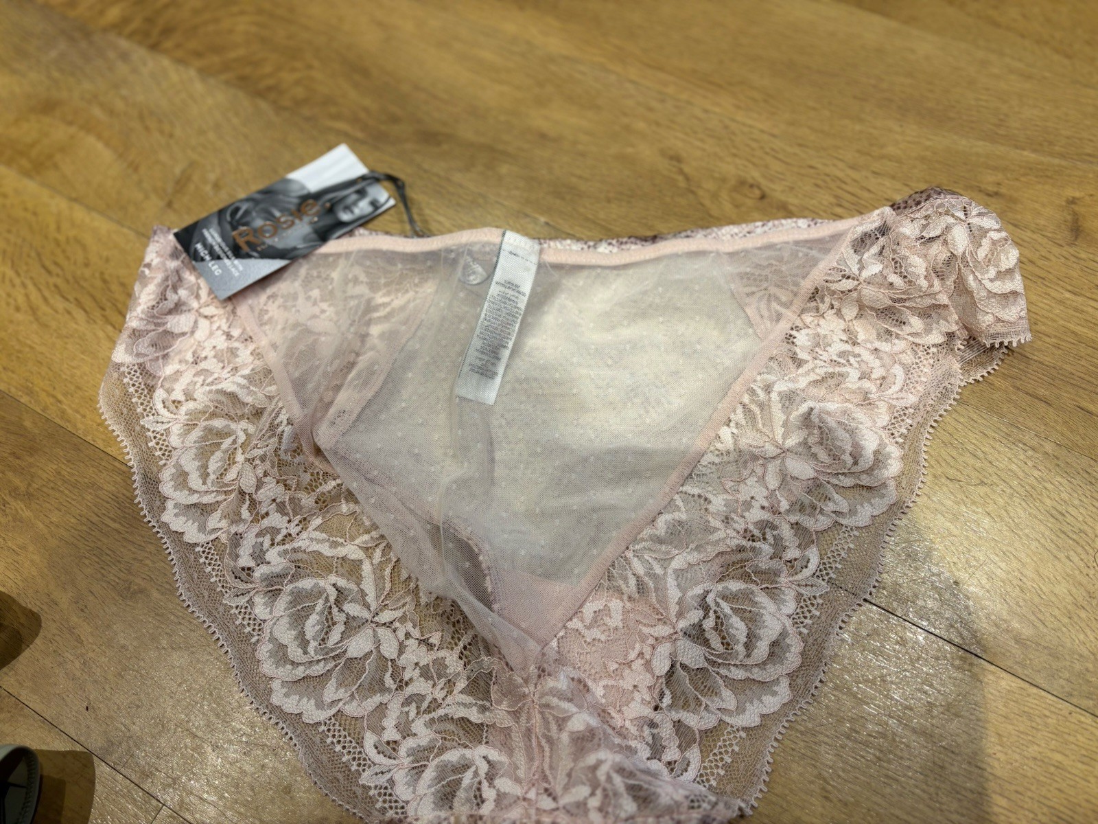 Marks & Spencers Rosie Rosalie Silk & Lace High Leg Knickers pink mix bnwt
