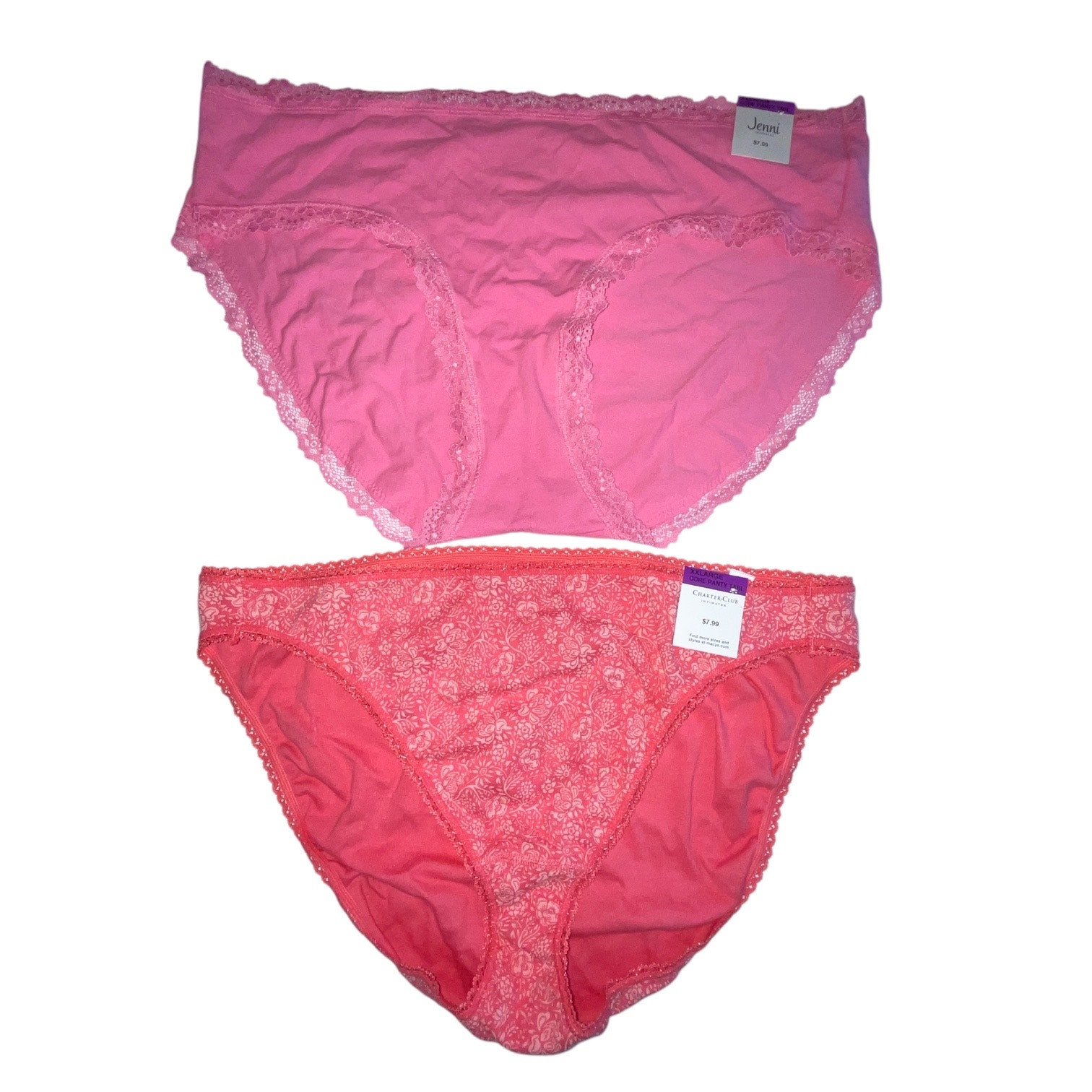 Jenni & Charter Club Women’s Panties 7 Pairs Different Styles & colors Size XXL