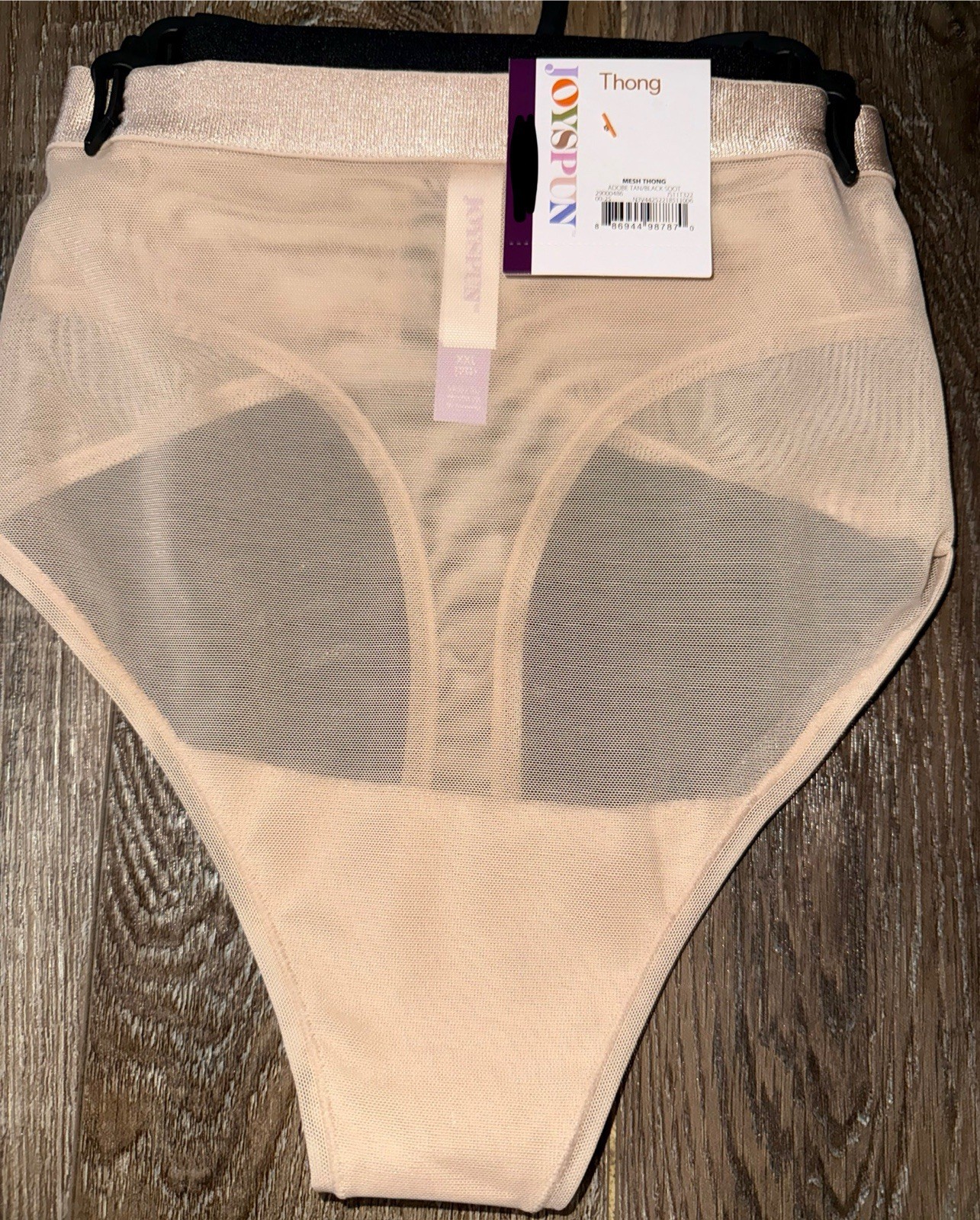 Joyspun ~ 2-Pair Womens Thong Underwear Panties Nylon Blend Mesh (A) ~ 3XL (22)