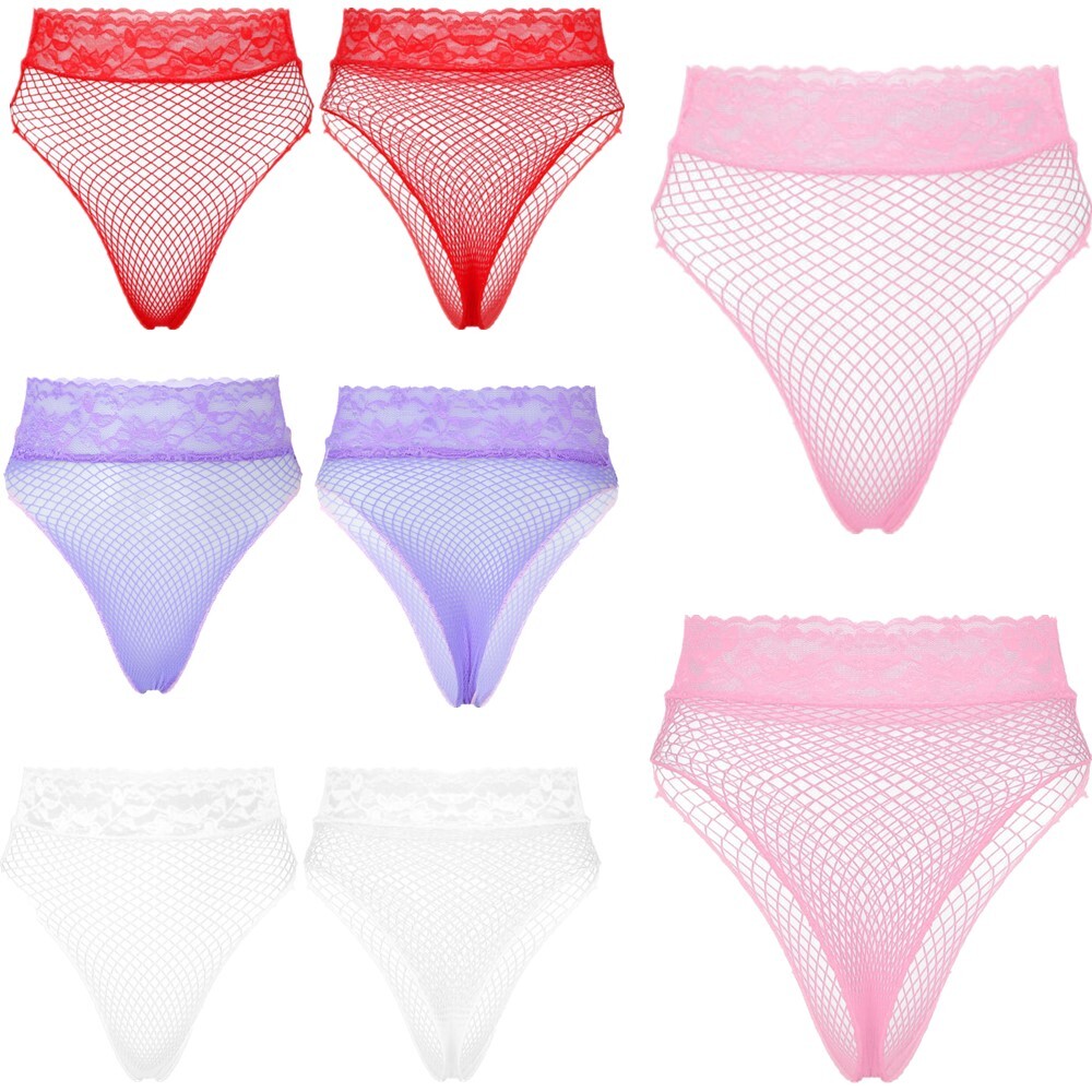 Women’s Fishnet Lace G-string Briefs Panties Thongs Lingerie Underwear Knickers