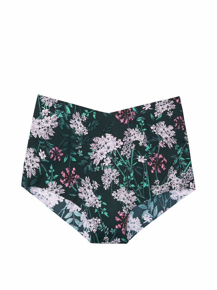 XL Teal BOHO Floral NO SHOW Edge Victorias Secret High Waist Midi Brief Pantie