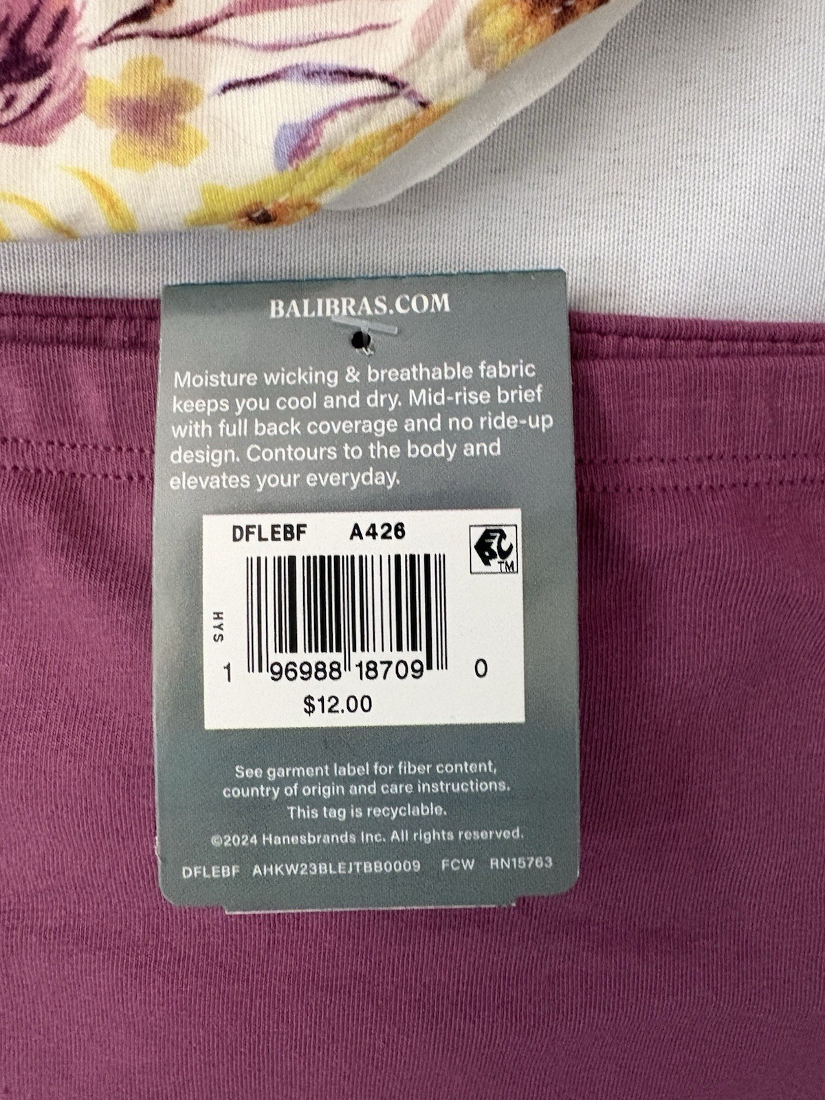 NEW Bali Breathable Cotton Briefs Panty DFLEBF Womens Panty Size 2XLarge 2 Pair