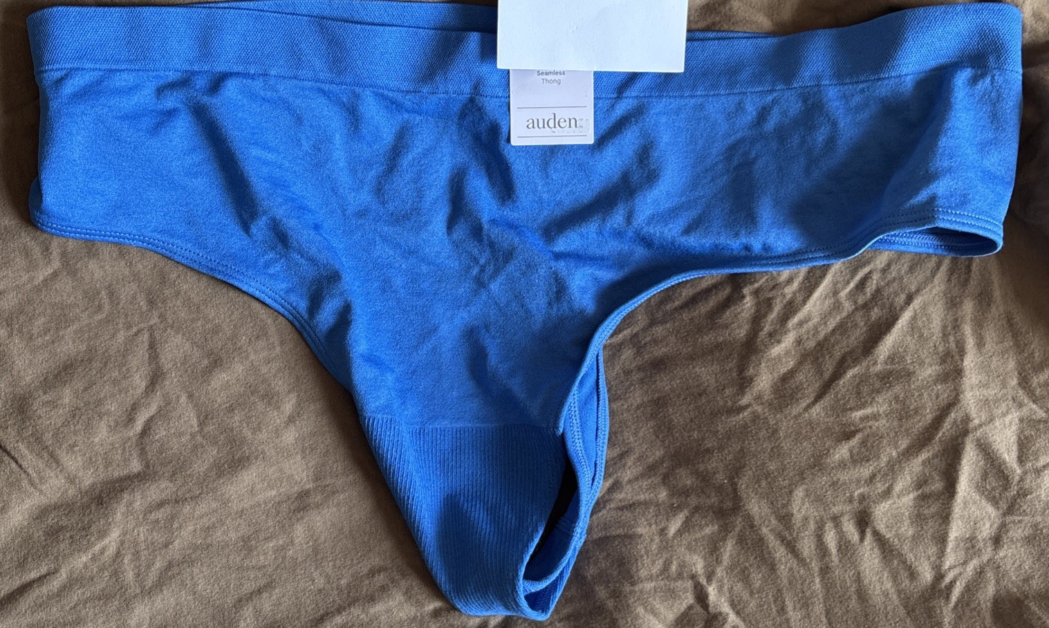 Women’s Seamless Thong Underwear Auden Blue Nylon-Spandex Blend Midweight 2x