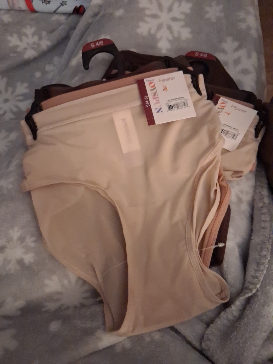 “Joyspun” Womens Hipster Panties Sets, Size Small, Lot Of 6, Brown Tones, Sheer