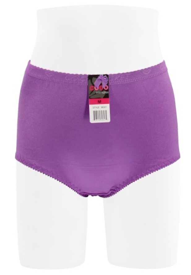 3 6 Women High Waist Full Coverage Shiny Smooth Silky Satin Brief Panties Undies