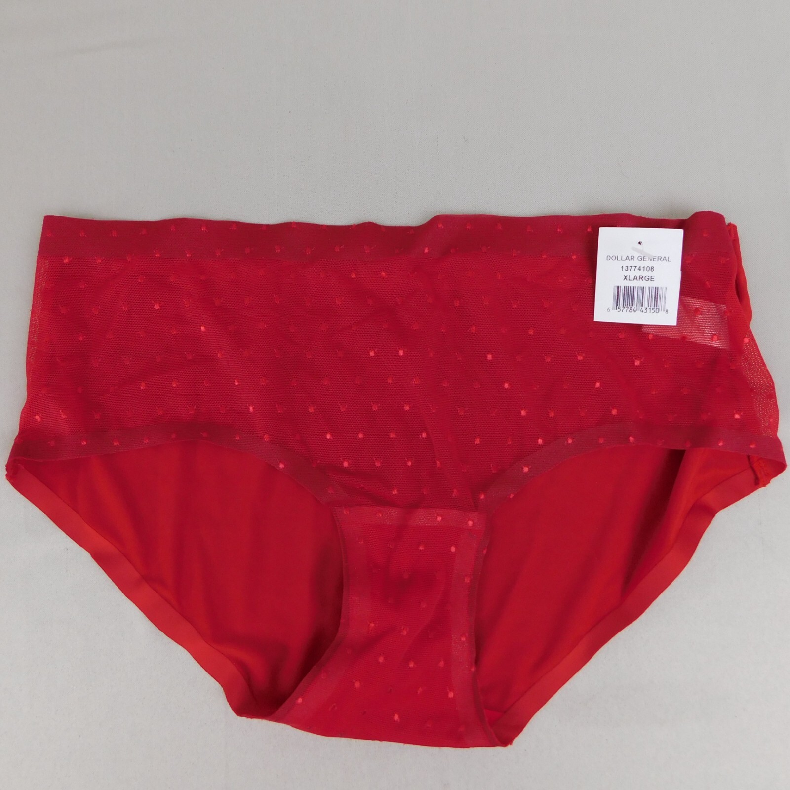 3pc Lot Kathy Ireland Mesh Polka Dot Stretch Nylon Hipster Panties 8, XL