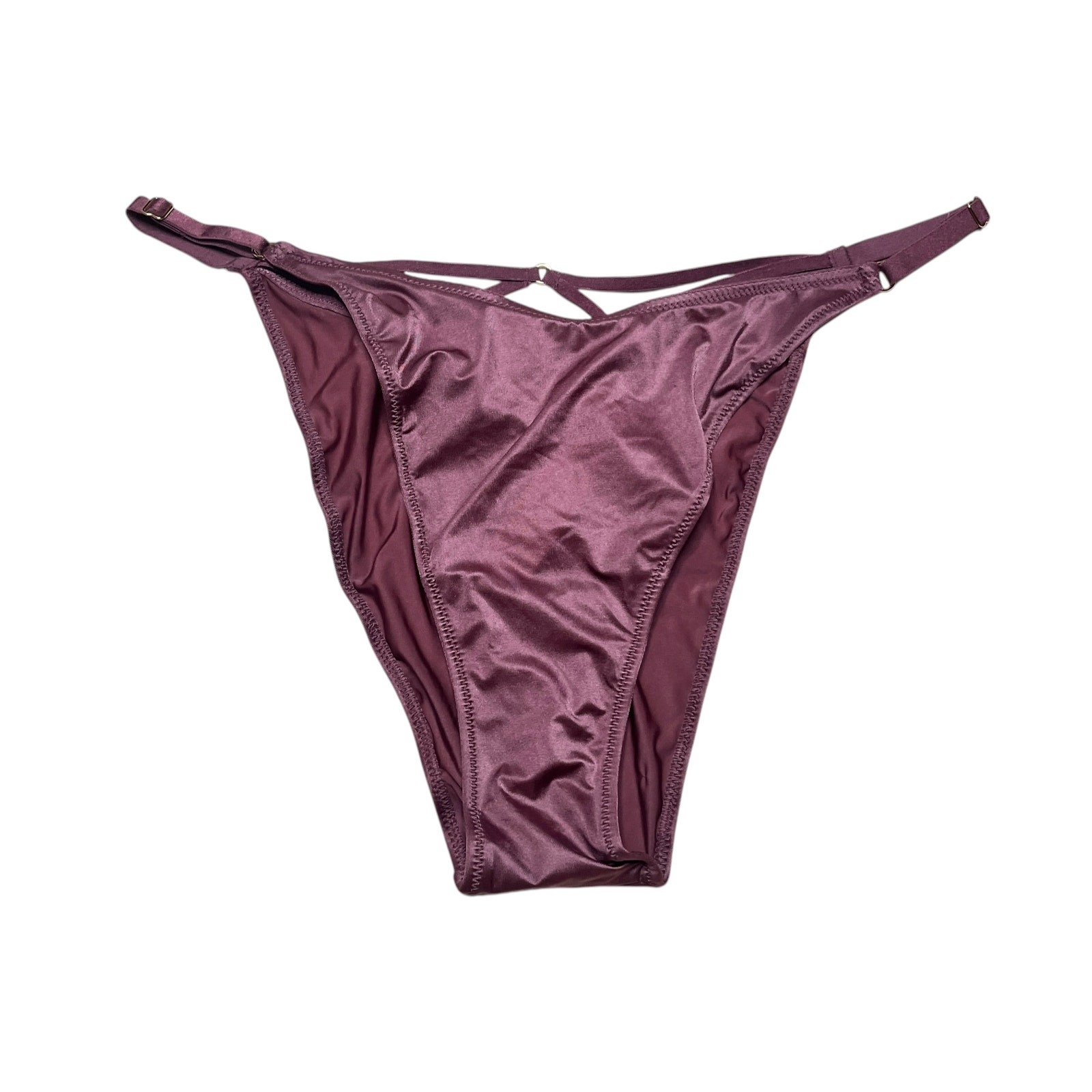 Victoria’s Secret Smooth Strappy-Back Adjustable Brazilian Panty Purple Vapor XL