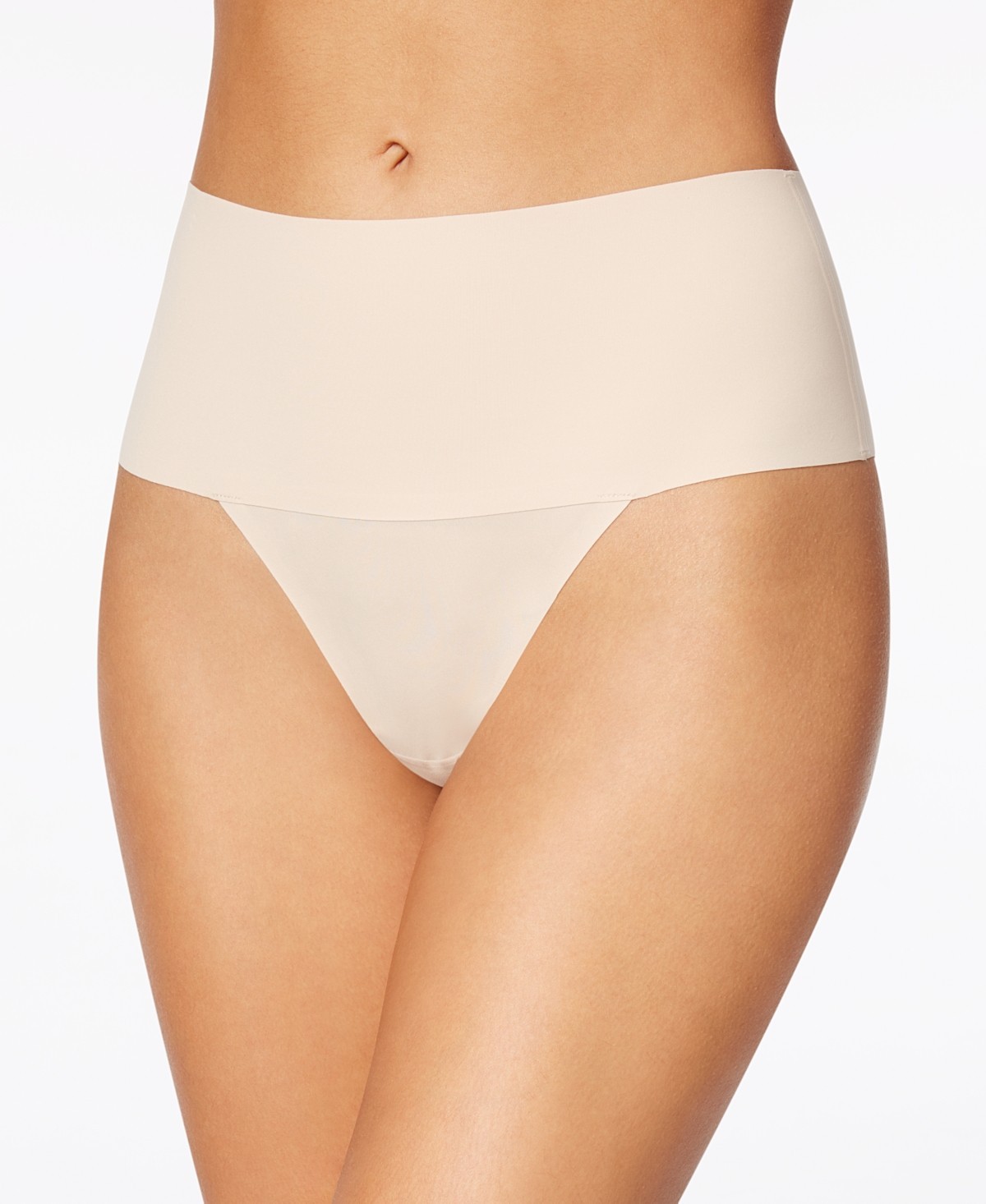 Spanx Undie-Tectable Underwear Womens Soft Nude Stretch High Waisted Thong JZZ42