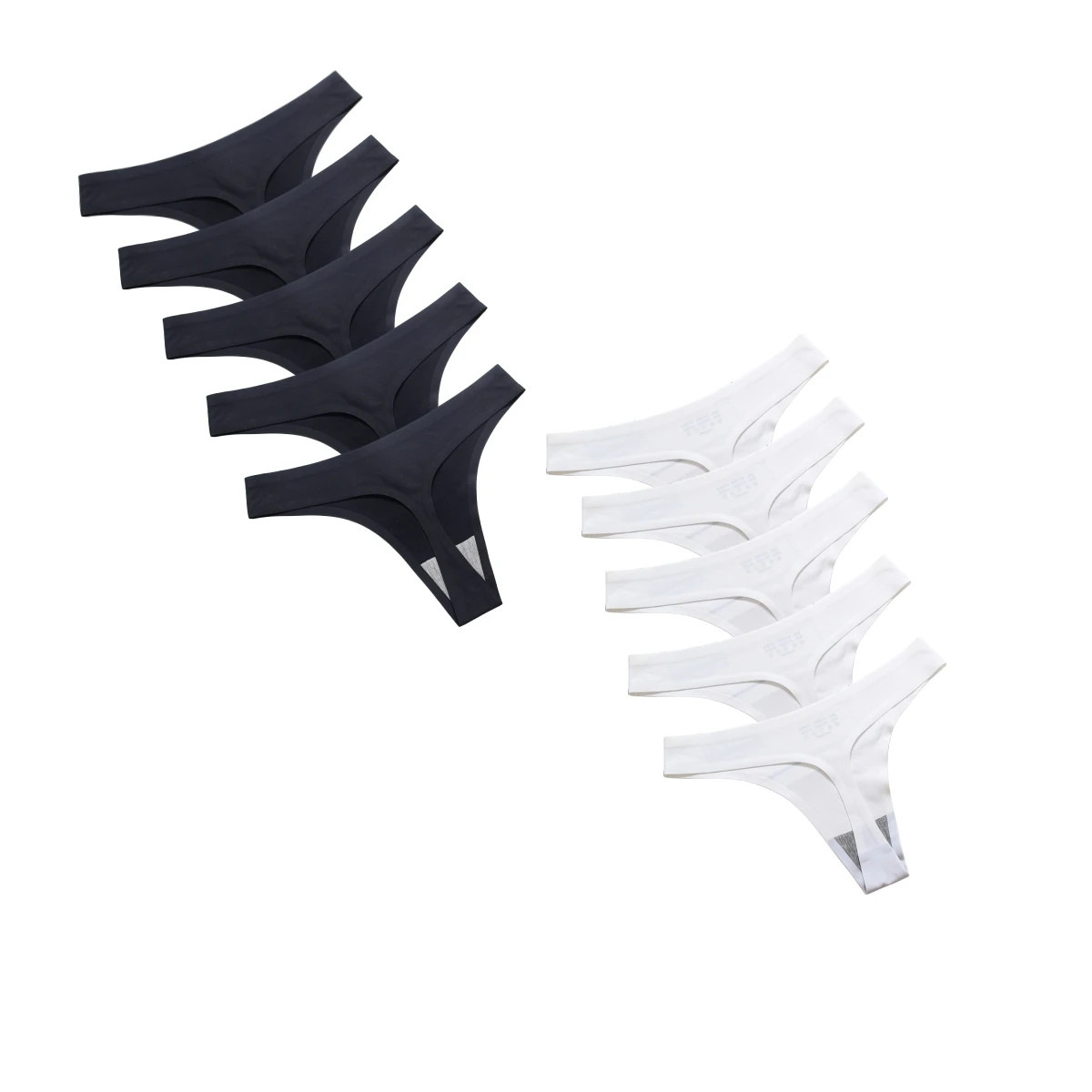Seamless G String Panties Women’s Low Rise Solid Soft Stretch Underwear 10 Pcs