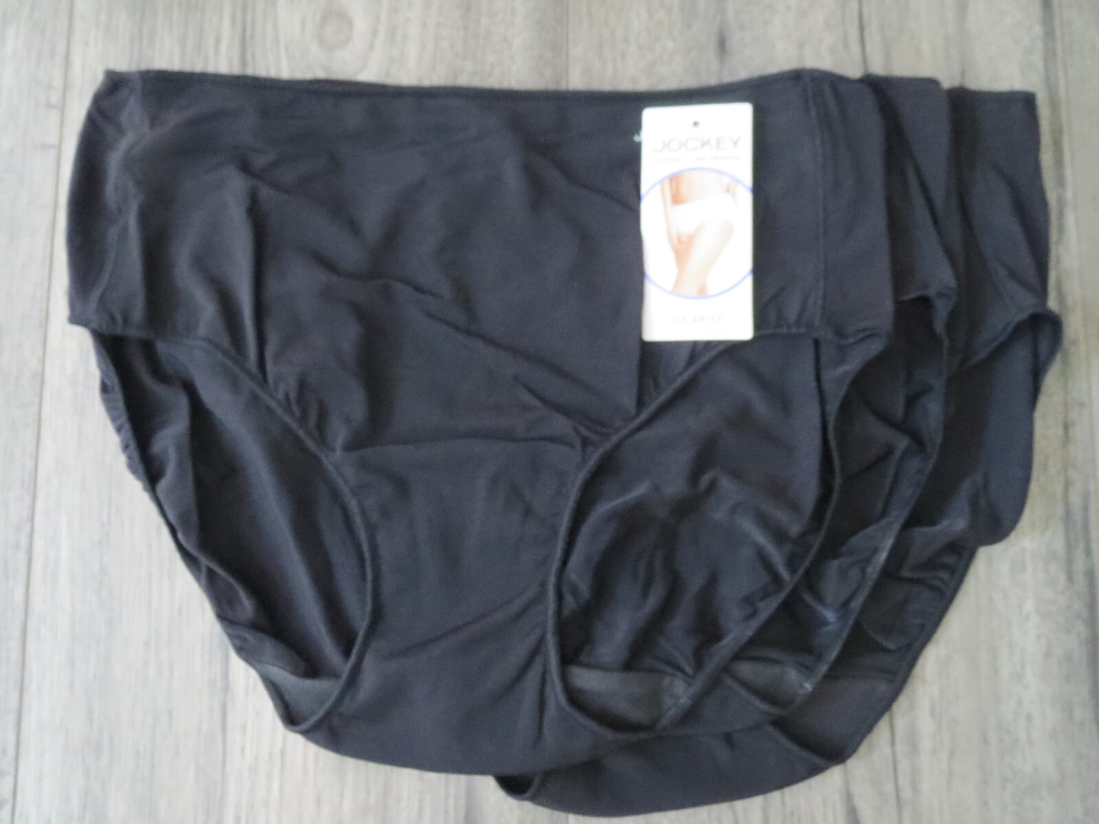 womens jockey lot/3 no pantyline promise black hip brief panties, sz 5/S, NWT