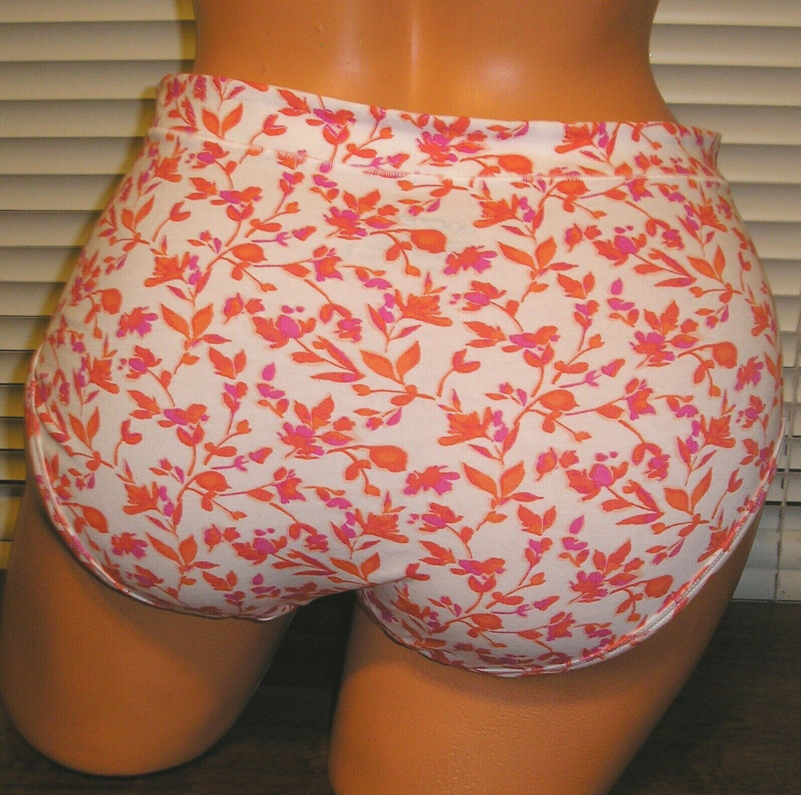 Panties Lingerie Jockey Cotton Stretch Leaf Print Hipster Sz 7 Adult Gift