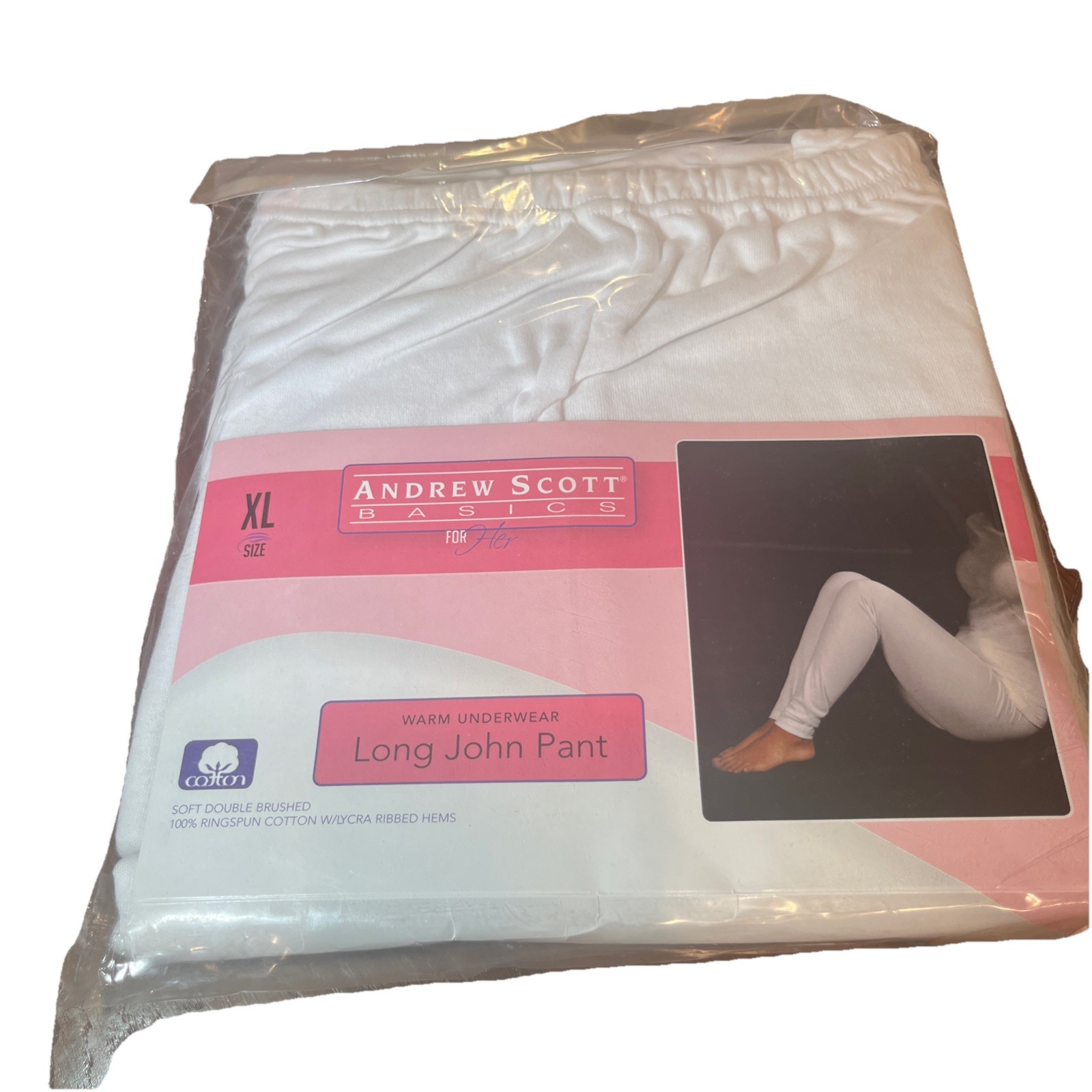 NWT Women’s Thermal Long Underwear Pants XL White Base Layer Winter Warm