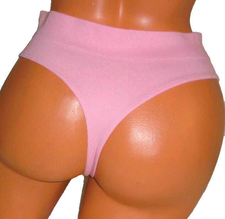 Panties Lingerie Jenni Ribbed Pink Thong Large Adult Gift