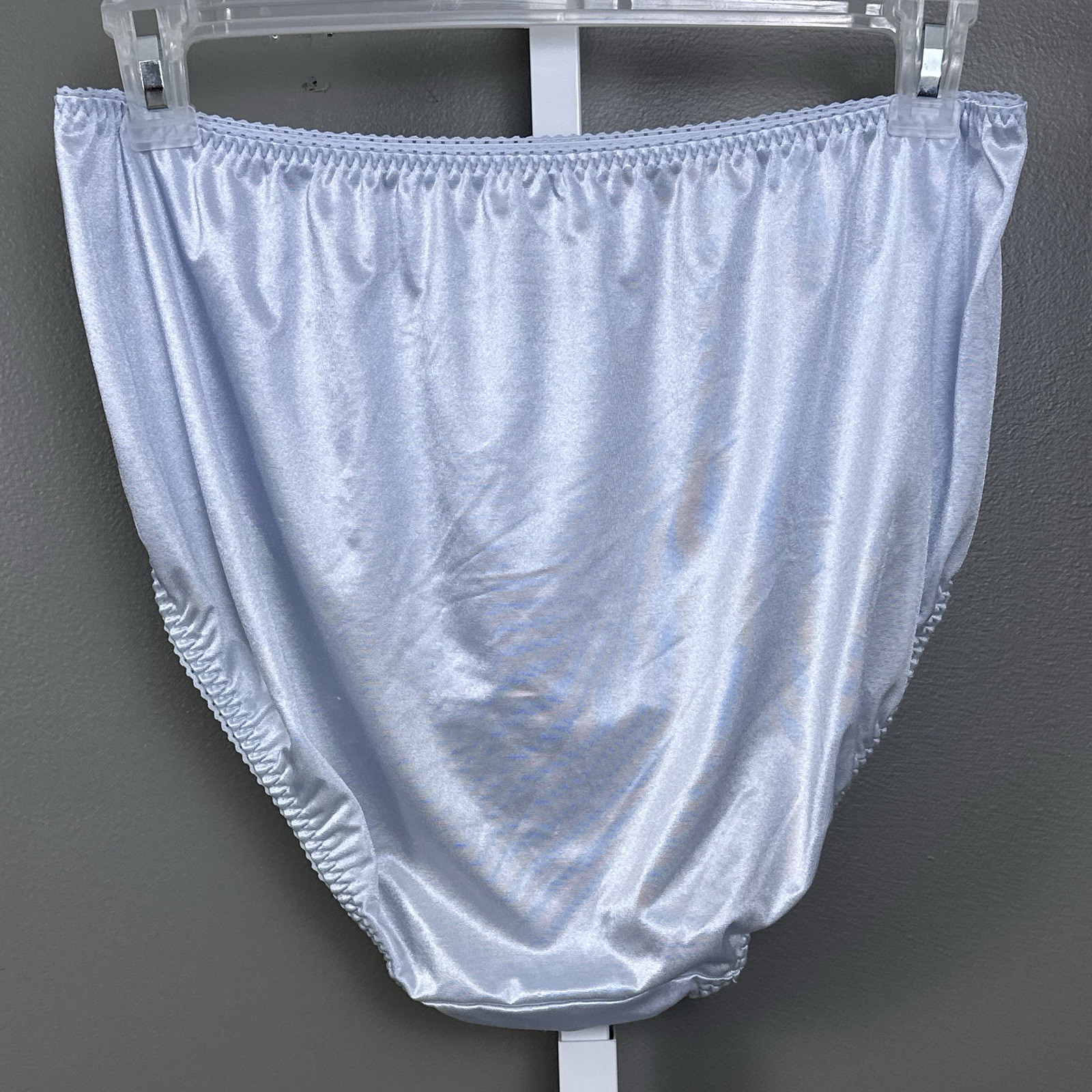 Vanity Fair Shiny Nylon Control Support Panty Size 11 4XL Icy Blue 40301 Silky