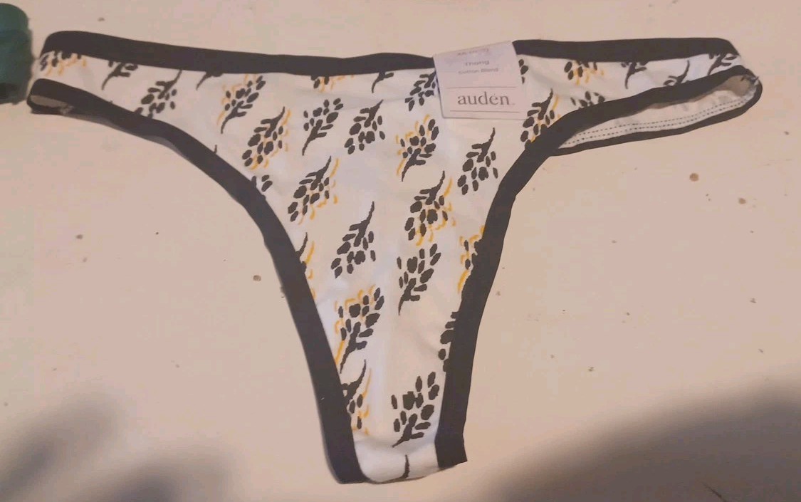 NEW Auden XS Cotton Blend Thongs Panties LOT OF 4 UNDERWEAR (0527-N)