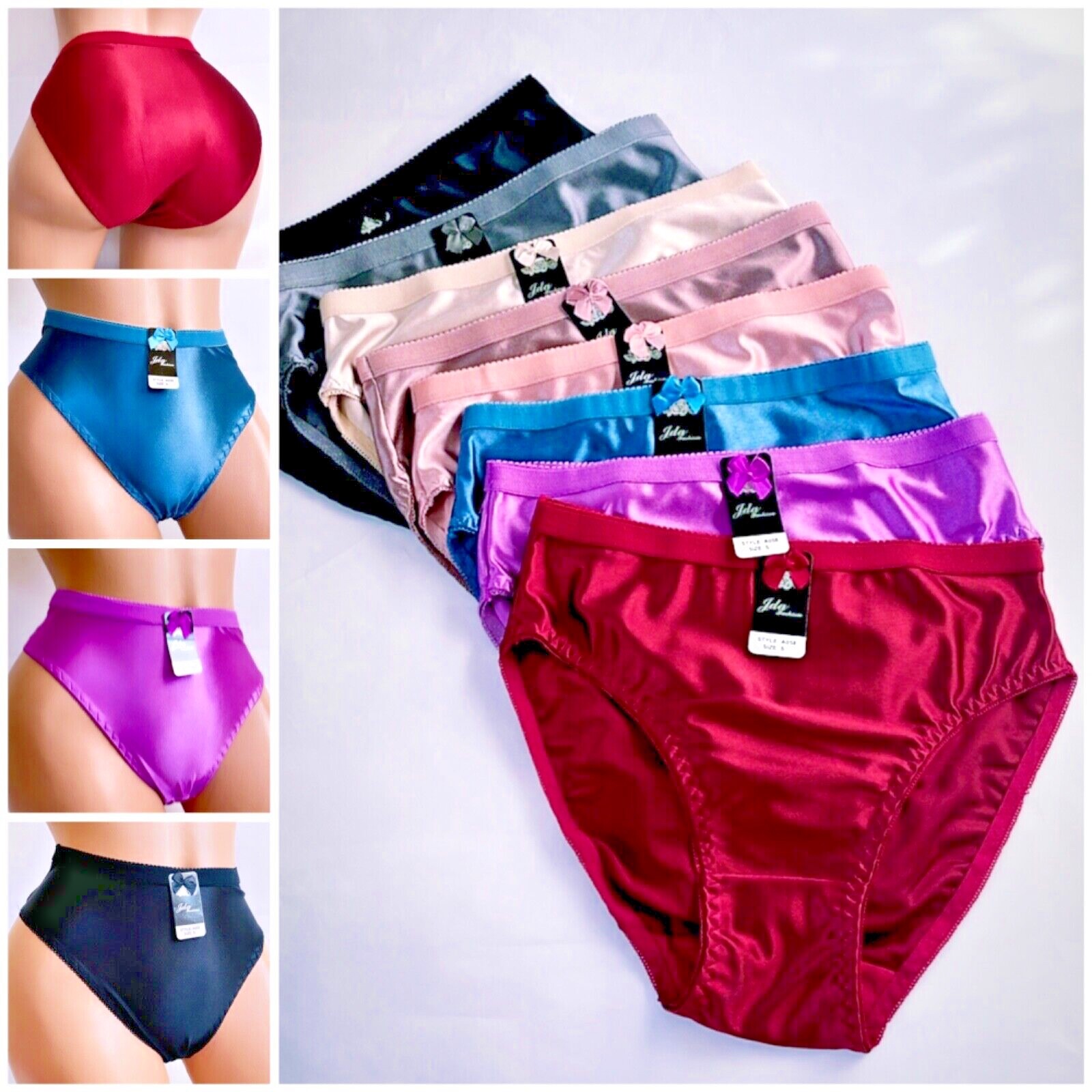 Sissy Style Satin Bikini Bliss: 3/6/12 Pack Shiny Love Panties-Get Yours Now 058