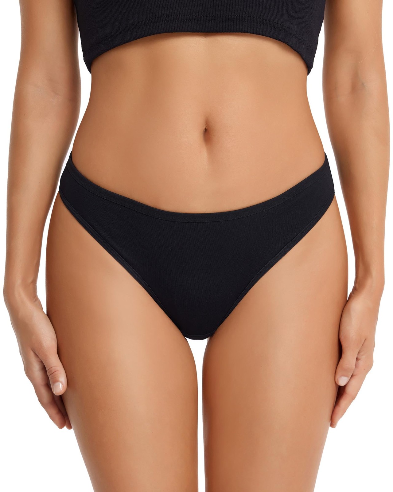 Breathable Cotton Thong Panties Pack of 6 – Assorted Colors Small