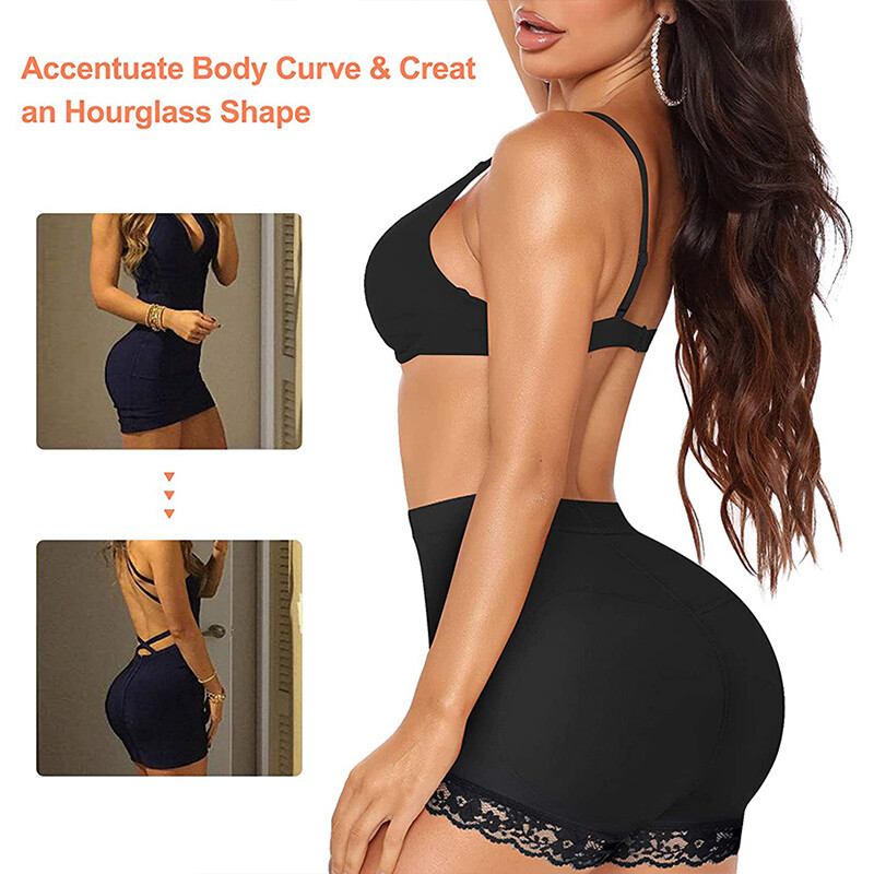 Levantador de glúteos de cintura alta para mujer Boyshorts Ropa interior Slip