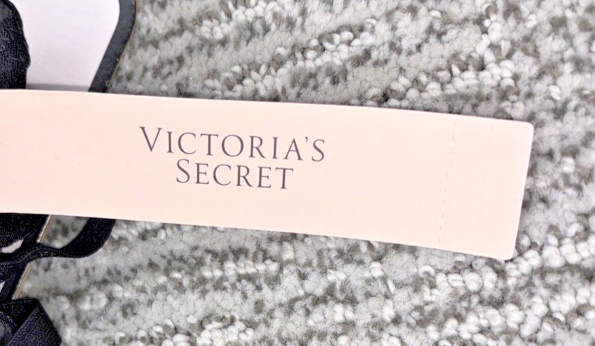Victoria’s Secret NWT Small Black Angel Wing Hardware Strappy Open Bikini Panty
