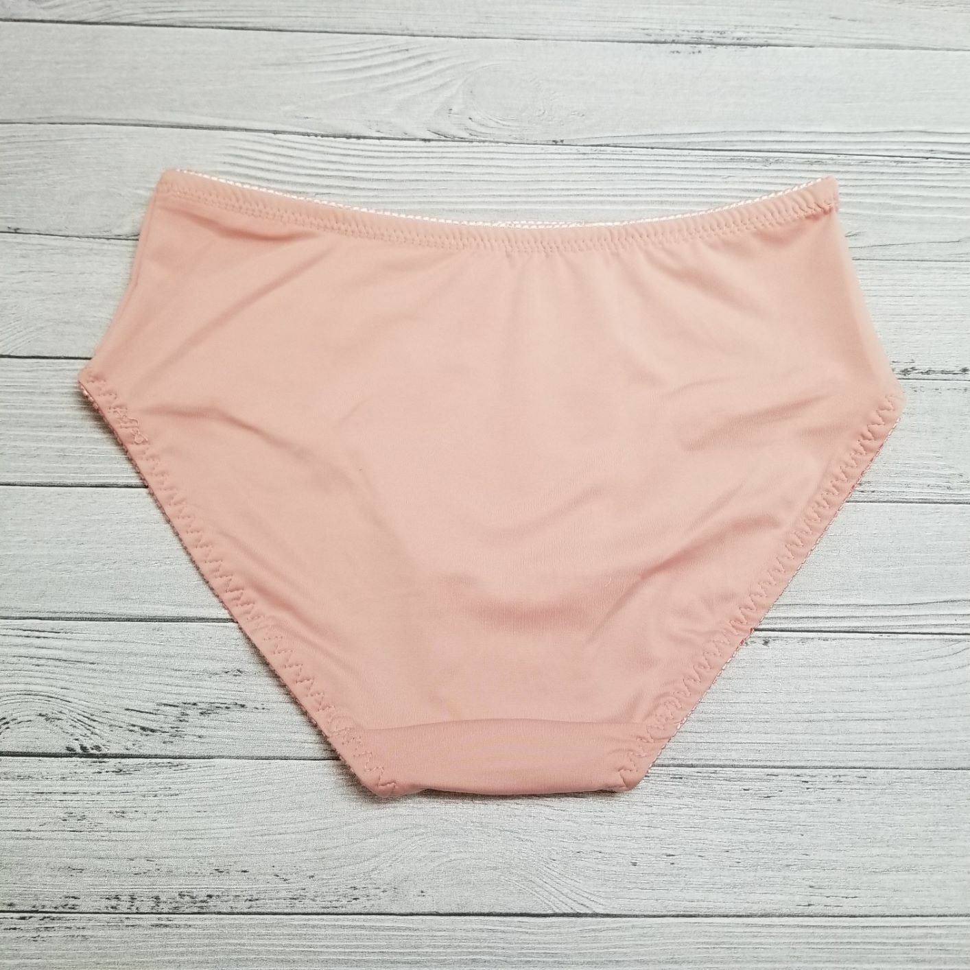 Women High Cut Full Seat Coverage Nylon Embroidery Bikini Brief panty Underwear