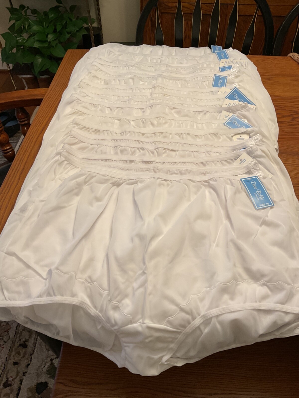 Dixie Belle Scallop Trim Brief White Panty Size 15 Style 719 NWT Made in USA