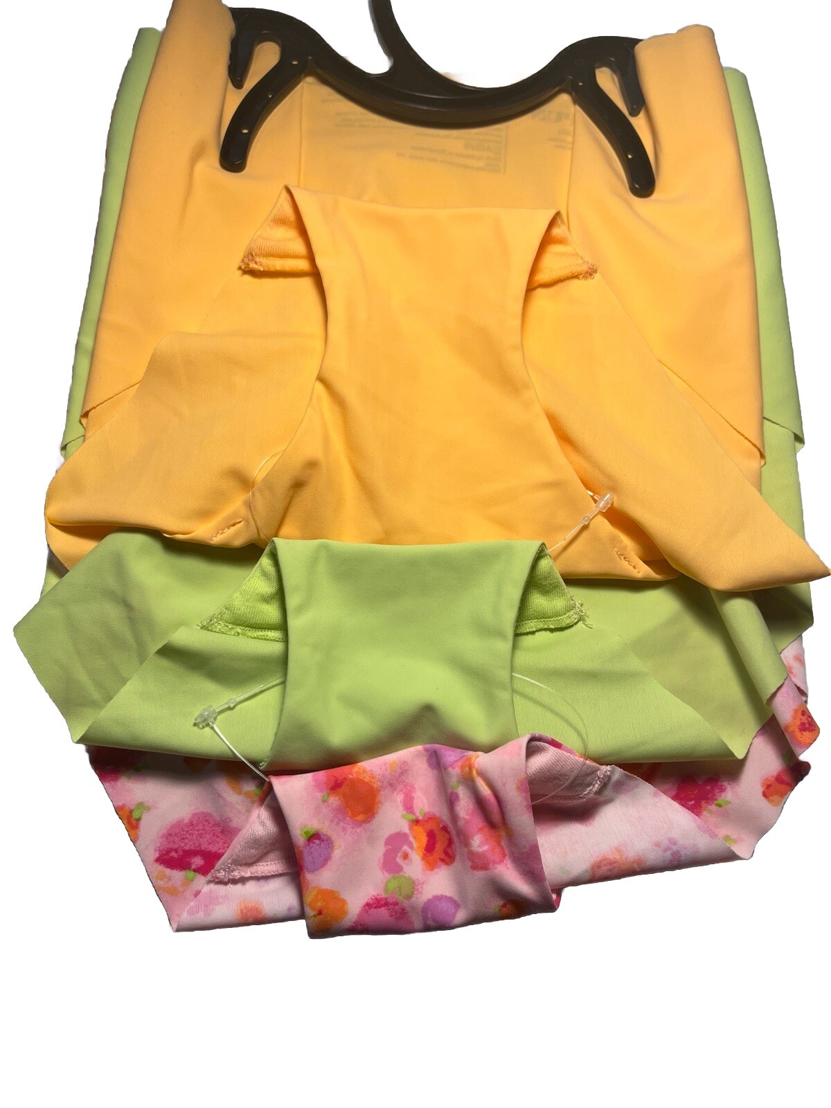 Joyspun Womens Lime/Pink/Peach Soft No Show Cheeky Panties 3-Pack Sz XXXL (22)
