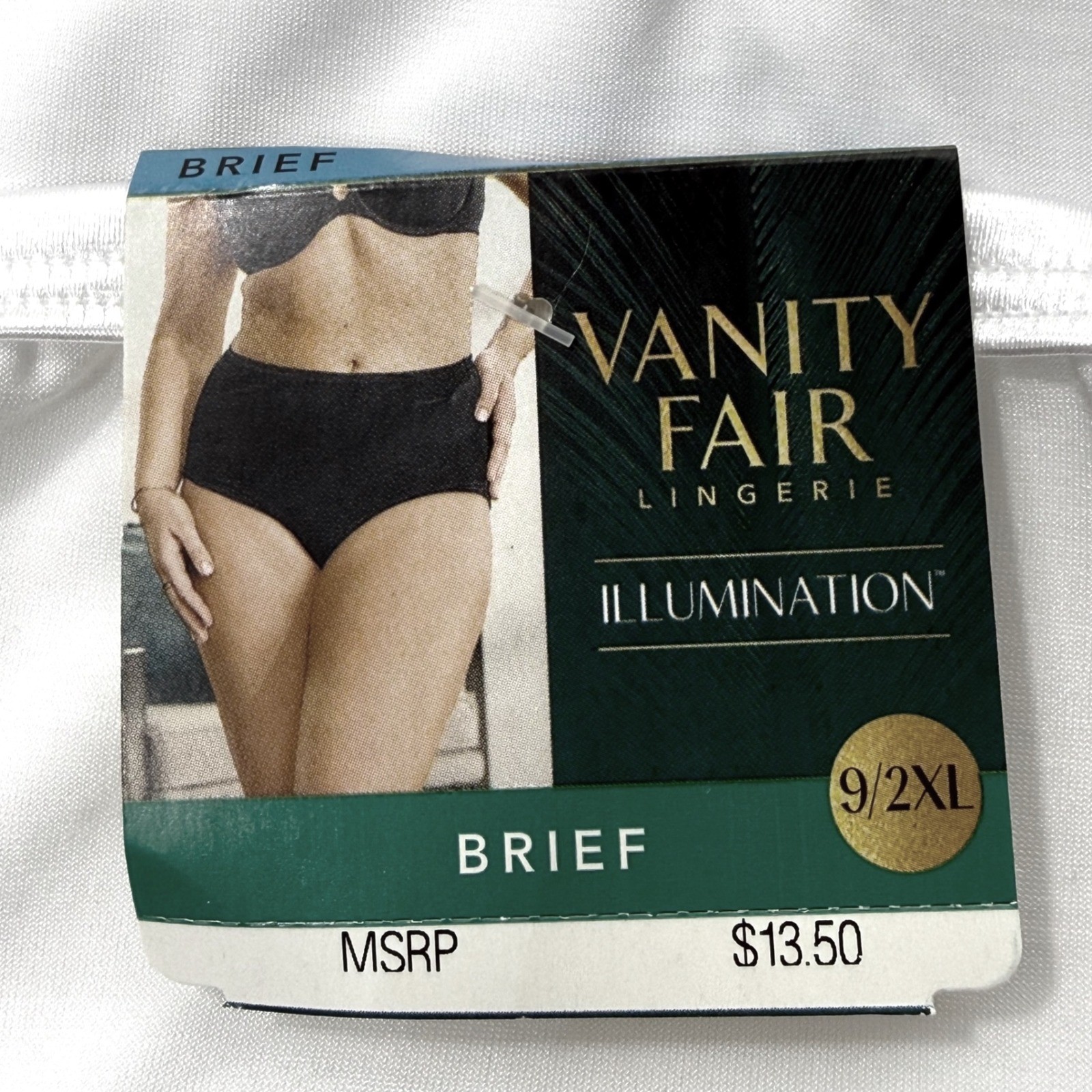 VANITY FAIR Lingerie Illumination Silky Soft Stretch Brief Panty White 9 2XL