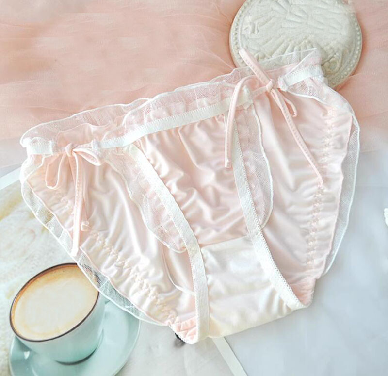 New Japanese Girls Bow Panties Brief Cute Princess School Underwear Underpants