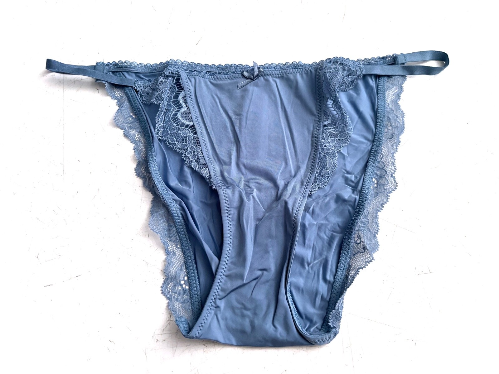 Victoria’s Secret String Bikini Panty Dream Angels Faded Denim Blue Stretch M L