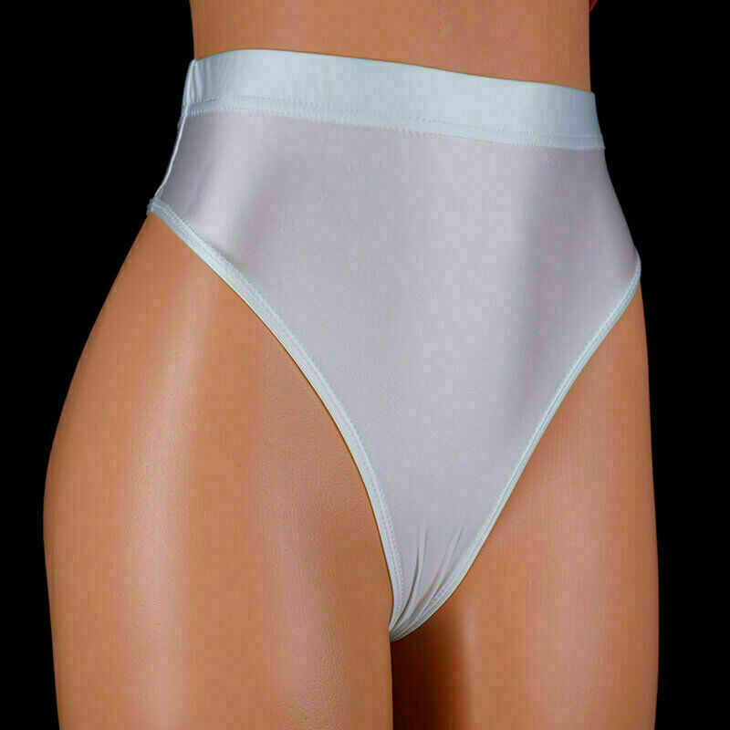 Womens Mens Silky Shiny Satin Glossy Wet Look Knickers Briefs Underwear Panties