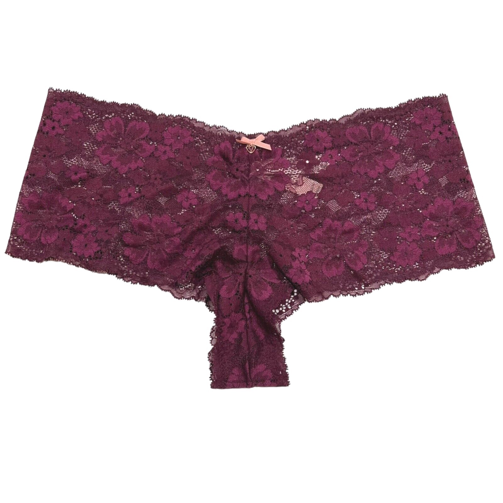 NWT VICTORIA’S SECRET Shortie Pantie Sz S-M-XL Purple Burgundy Lace