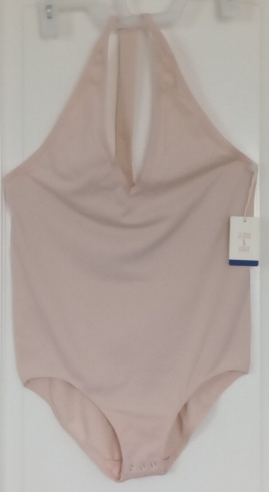 NWT JASMINE & GINGER INTIMATES LINGERIE BODYSUIT SNAP CROTCH T~BACK SIZE L/7