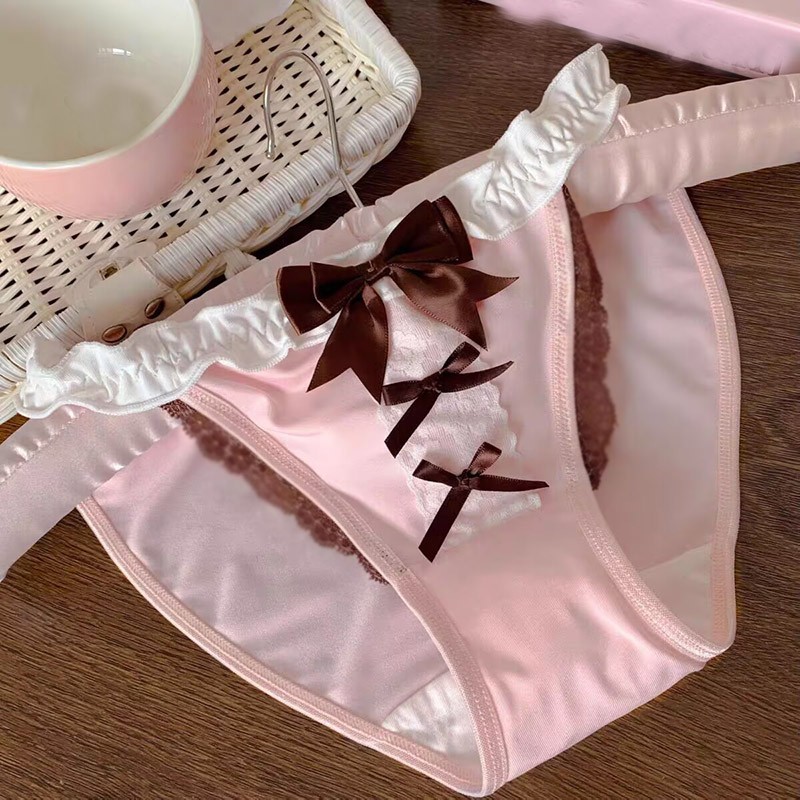 Lolita Sweet Girls Lady Bow Panties Brief School Underwear Japanese Cute Panties