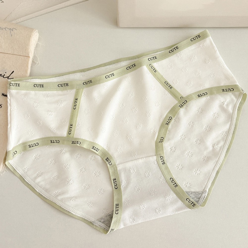 Middle Waist Women’s Jacquard Underwear Soft Comfortable Nylon Spandex Blend