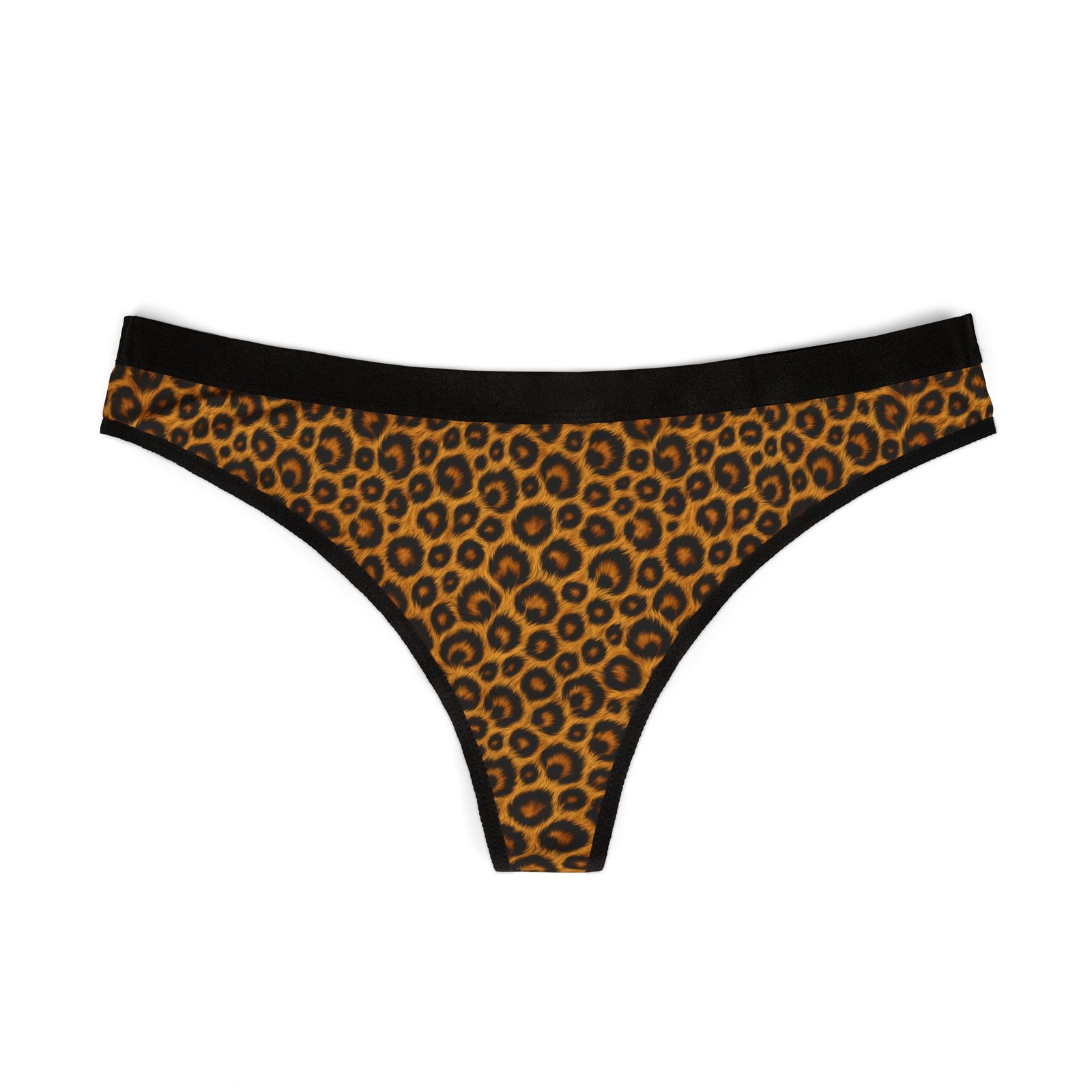 Leopard Print Women’s Thongs, Sexy Animal Print Underwear, Cheetah Pattern