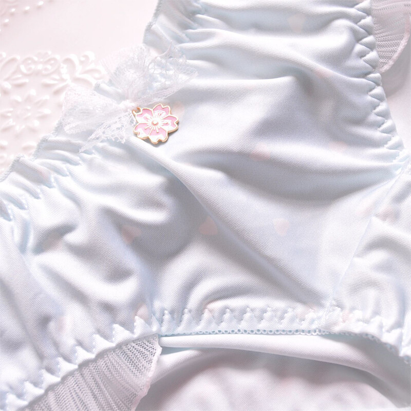 1/4pack Womens Ruffle Knickers Milk Silk Lolita Bikini Frilly Panties Underwear