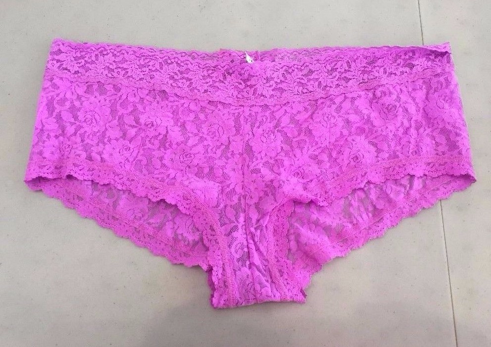 NEW! HANKY PANKY Plus 481281X Signature LACE Boyshort Panties, 3X – Berry Sweet