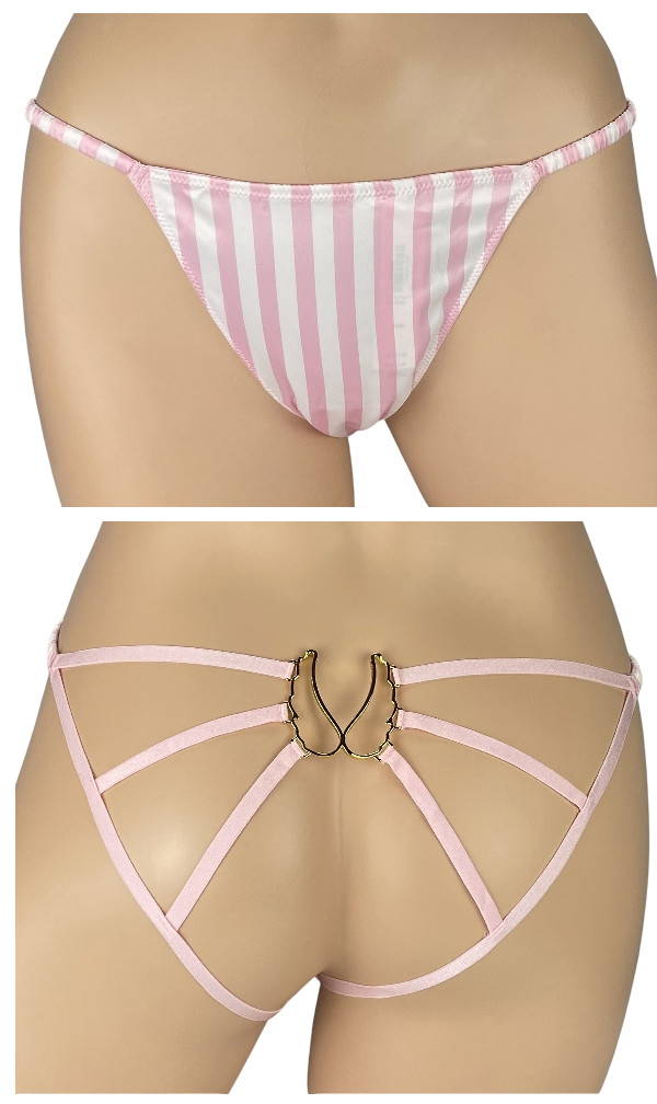 VICTORIA’S SECRET VERY SEXY ICONIC STRIPE ANGEL WINGS CHEEKY PANTY S M L XL XXL