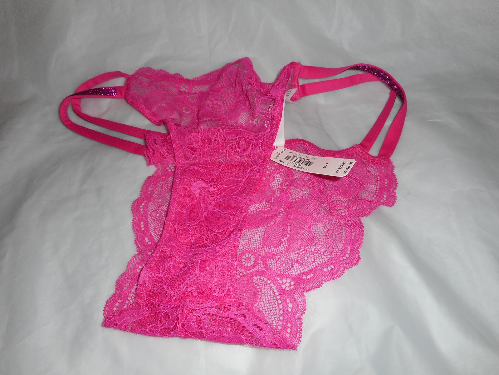 Victoria’s Secret Shine Strap Pink Very Sexy Brazillian Slip Small/Petite Panty
