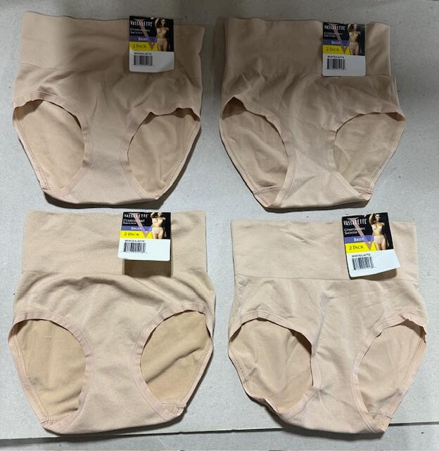 4 Pcs VASSARETTE VF Seamless Smoothing BRIEF #13274 Panty HONEY BEIGE Sz- M / 6