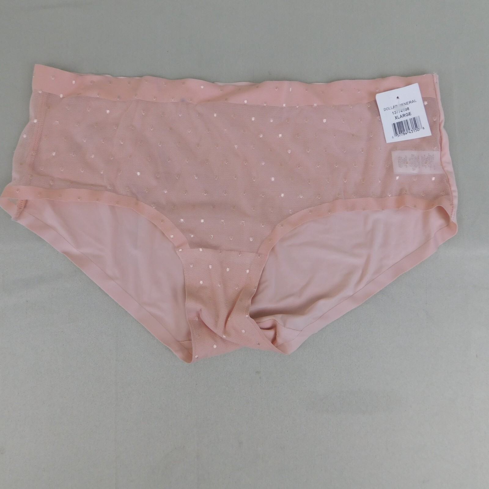 3pc Lot Kathy Ireland Mesh Polka Dot Stretch Nylon Hipster Panties 8, XL