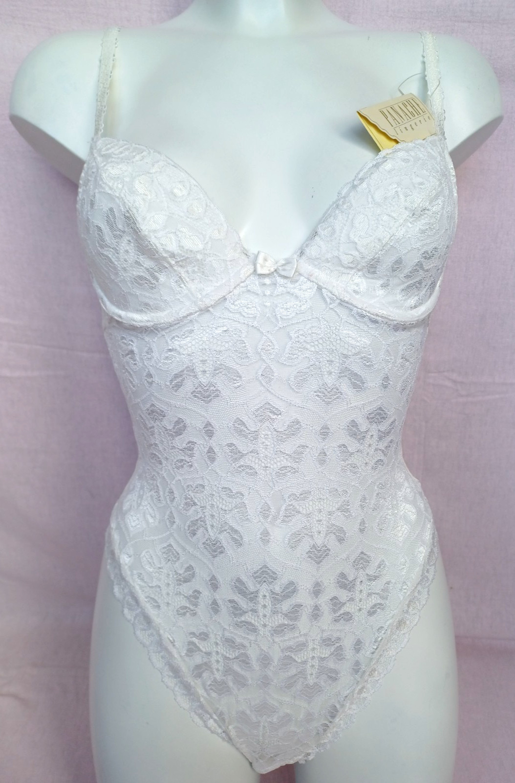 PANACHE Lingerie Beautiful Florencia Stretch Floral Lace Satin Bow Bodyshape 32D