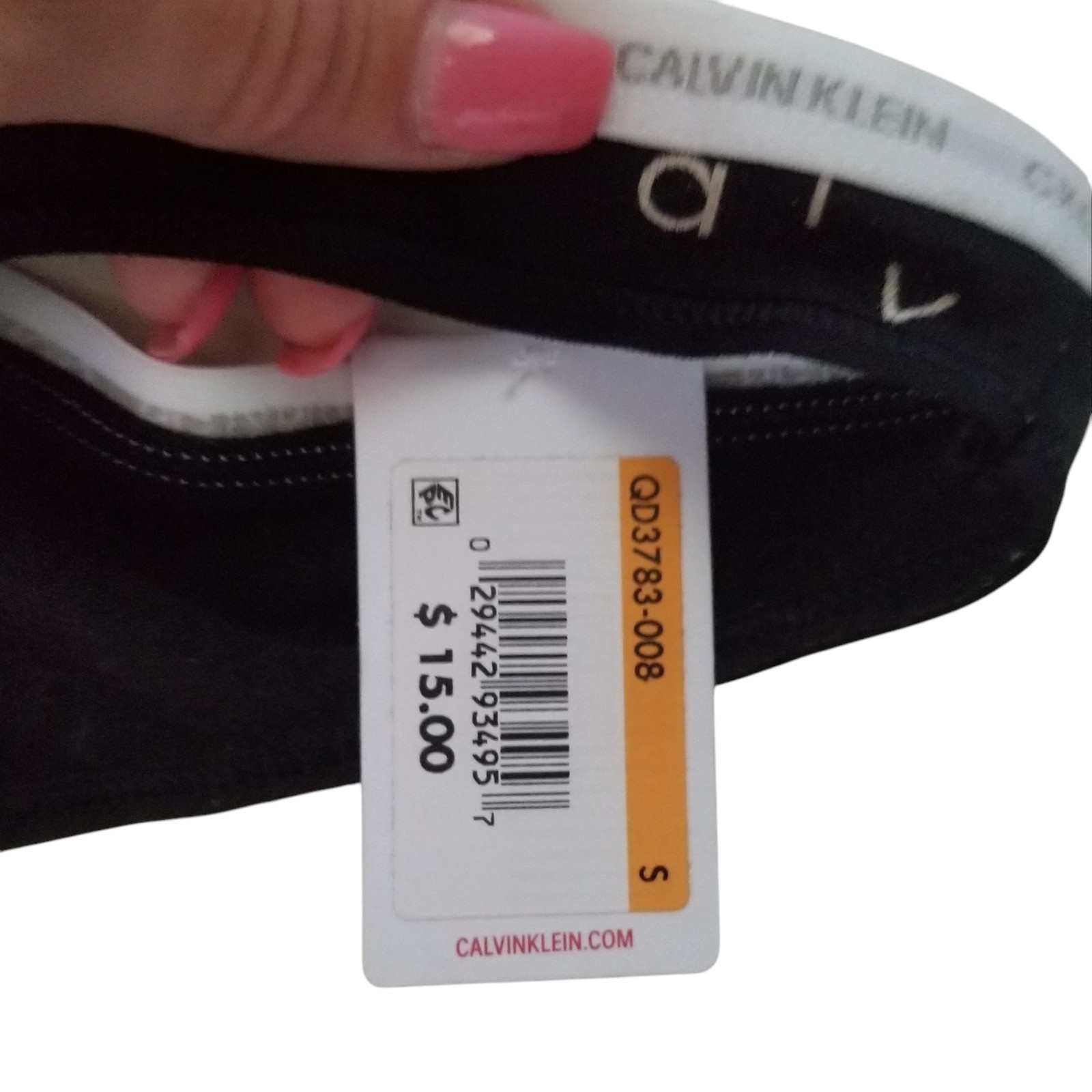 Calvin Klein Women’s Size SMALL CK One Thong Letter Logo Print NEW